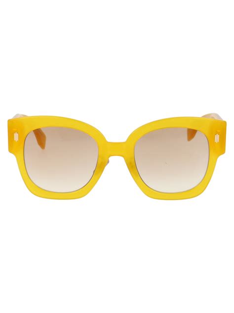 fendi yellow sunglasses|More.